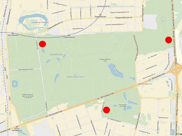 Измайловский парк места для шашлыка карта